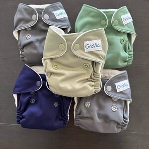 GroVia Newborn All-in-One Cloth Diaper Lot